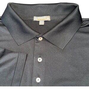 Peter Millar Shirt Mens 2XL XXL Black Polo Summer Comfort Performance Golf